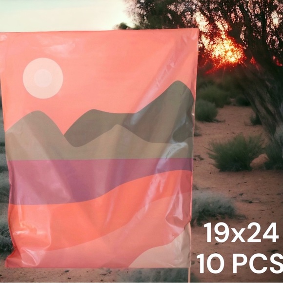 10 19X24 Poly Mailers, Sedona Print Holds Shoes, Jackets, Bulky Items, Blankets - Picture 3 of 6